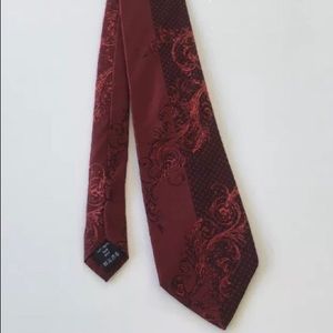 Versace neck tie maroon, red and black